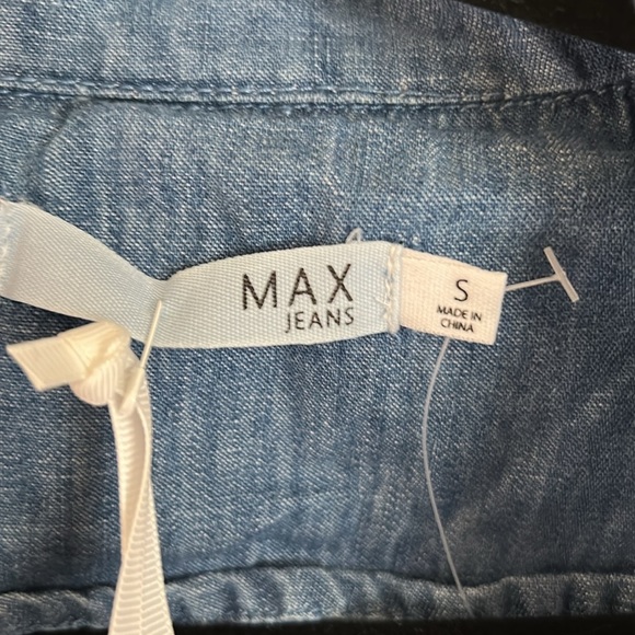 MAX JEANS BY MAX STUDIOS (NEW) MILITARY DOUBLE BREASTED TRENCH COAT SZ S - Picture 6 of 14